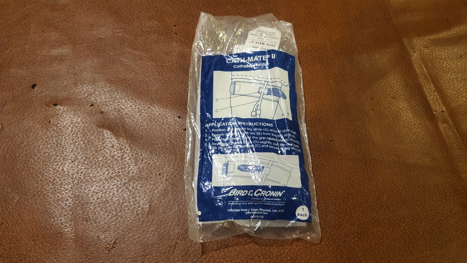 1 Cath-Mate II Leg Stap MEDICAL TUBE HOLDER BIRD & CRONIN "THE BEST TUBE HOLDER"
