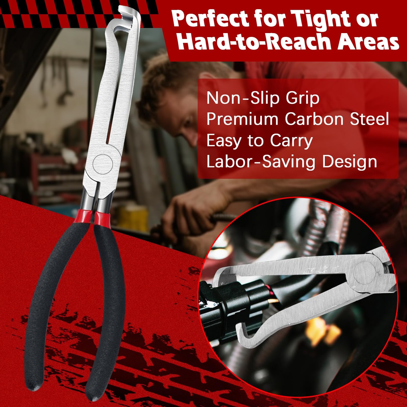 Electrical Disconnect Pliers Set – Automotive Tools & B-red 4pcs