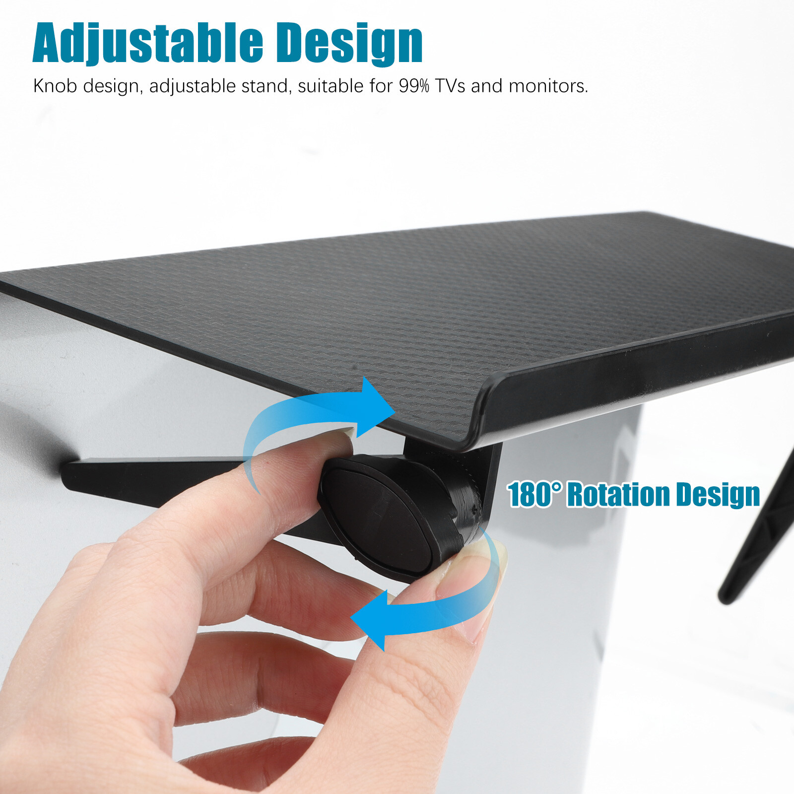 Adjustable TV Computer Screen Top Shelf Rack Multifunction Foldable Screen Caddy