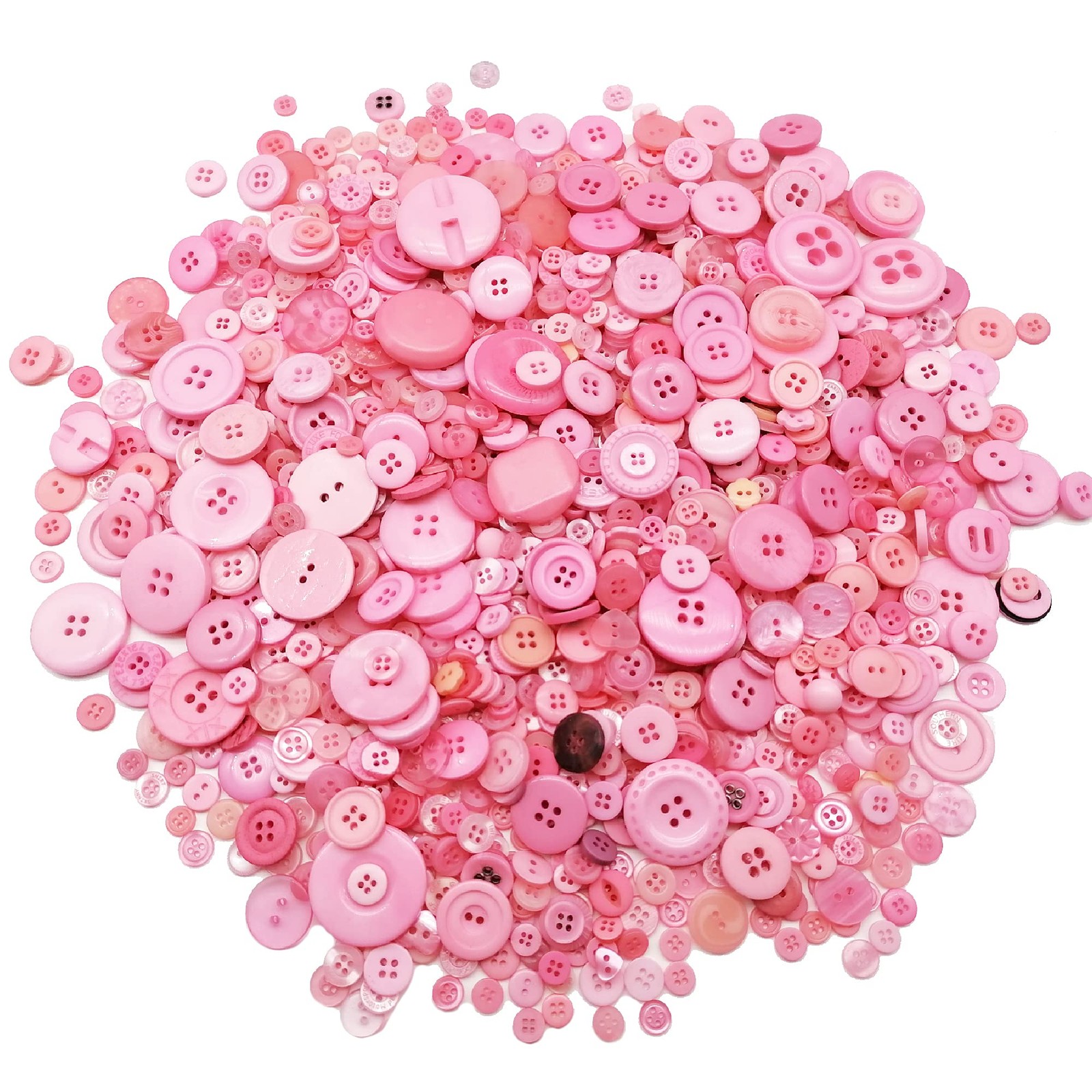 Alfykym 600-700Pcs Pink Buttons for Crafts Bulk Craft A,