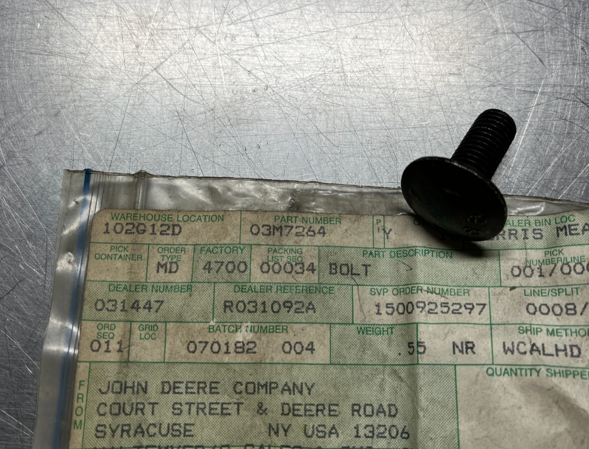 03M7264 GENUINE OEM John Deere BOLT