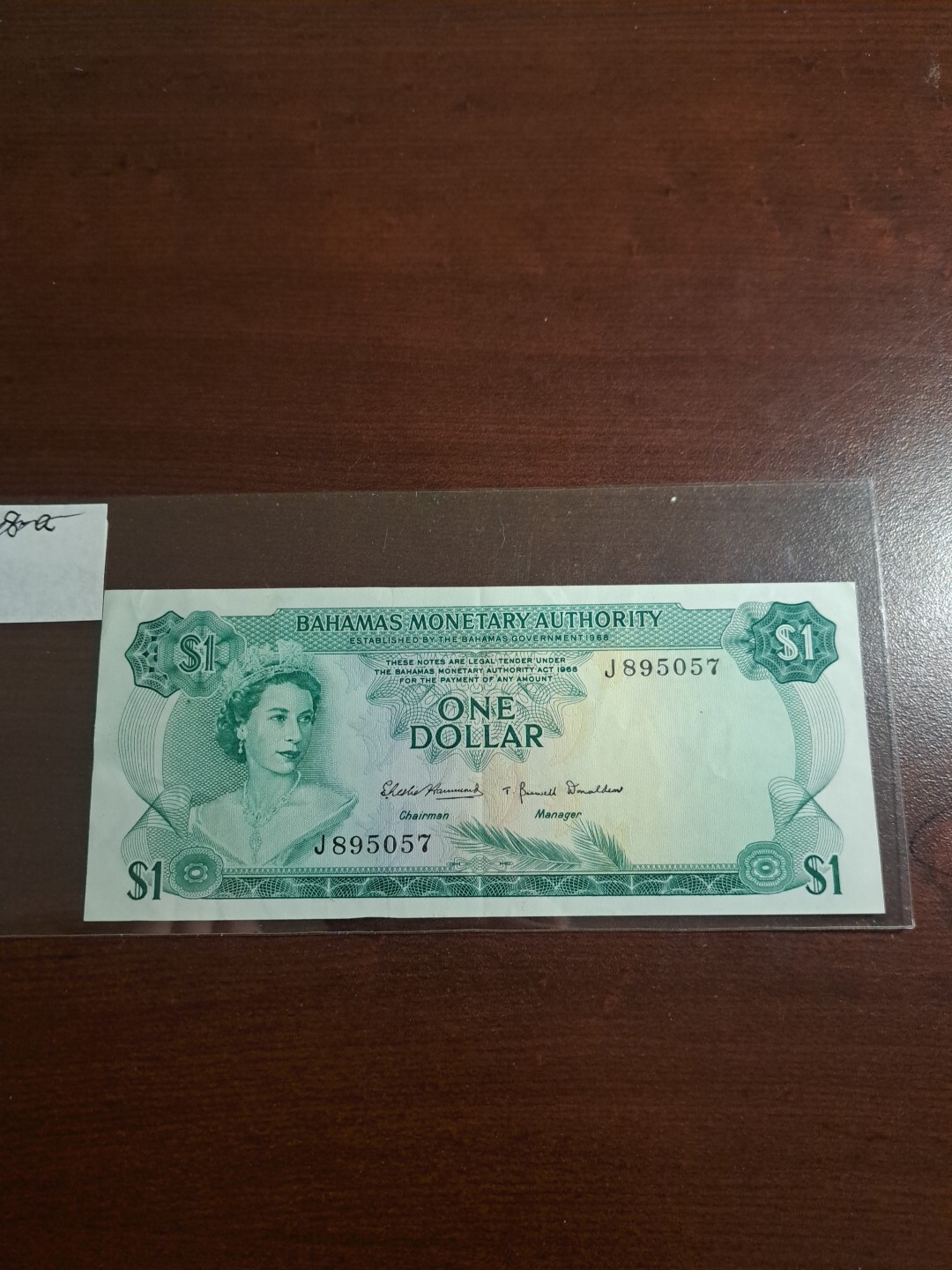 1968 BRITISH COLONY BAHAMAS QEII $1