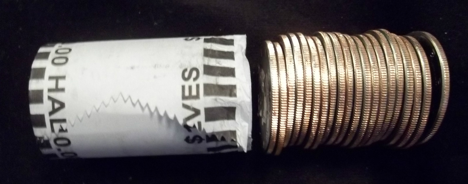 1971-P XF Kennedy Half Dollar Roll "Opened"