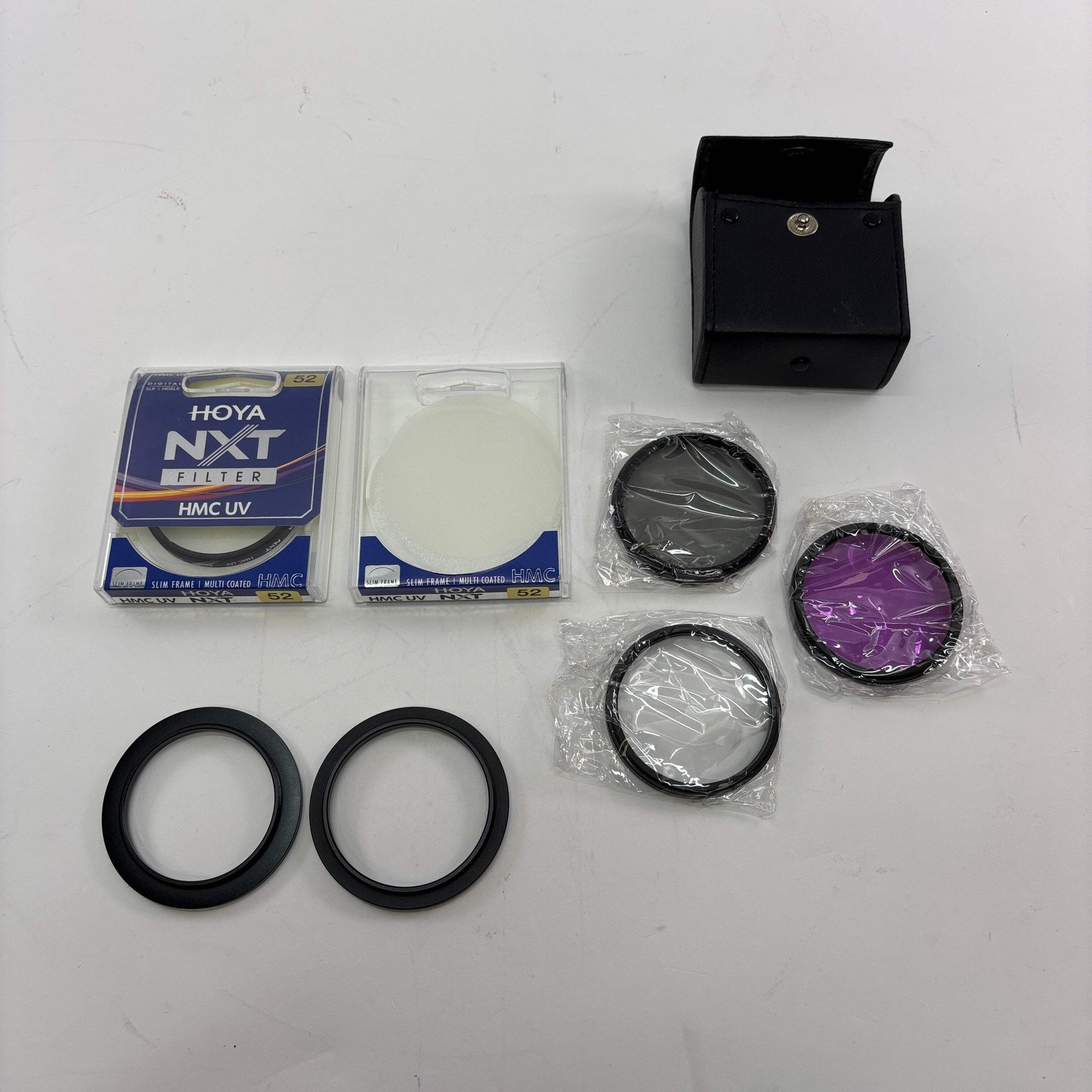 2 Hoya HMC UV 52mm Stepdown Adapter Rings with Bower Filter Kit