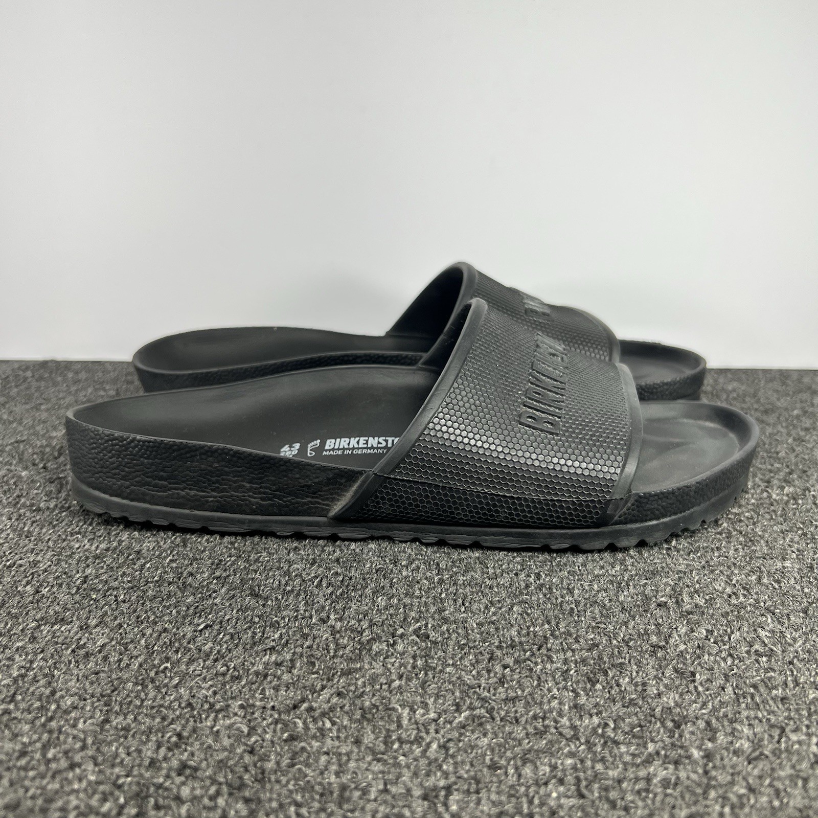 Birkenstock Barbados Eva Sandals Mens Size 43 10 Black Rubber Slip On Slides
