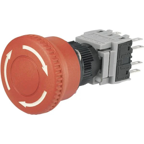 TRU COMPONENTS 704781 LAS1-BY-22TSB 2 NC Emergency Stop Switch,