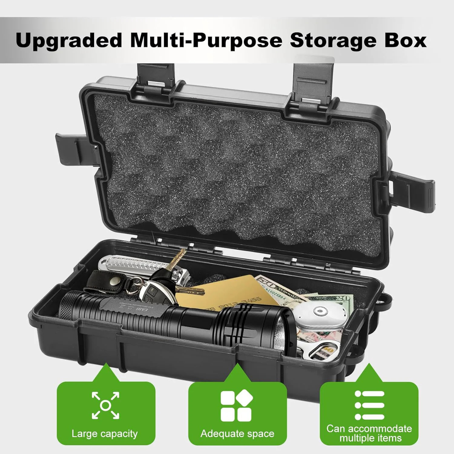 Upgraded Magnetic Key Holder Under Car Waterproof Magnetic Key Holder Under
