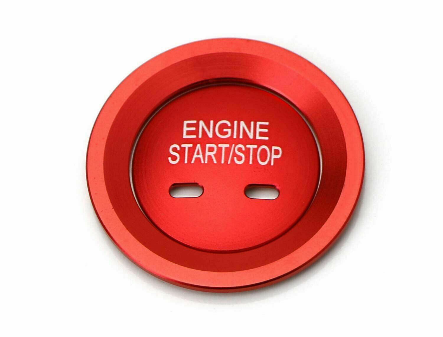Red Keyless Engine Start/Stop Push Button Trim Cover Ring For Cadillac Chevy GMC