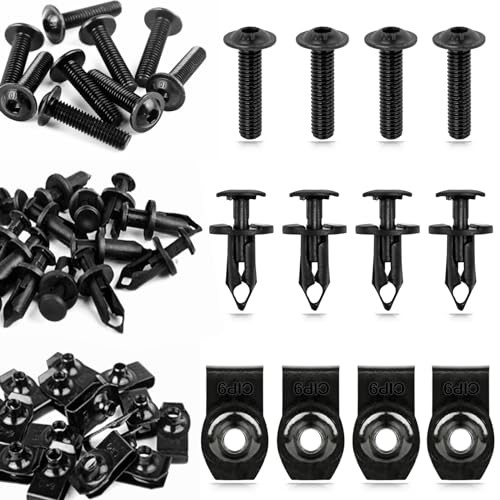 Set of 30pcs Body Panel Torx Screw 7519650, U-Type Flat Nut 7547674, 30 PCS