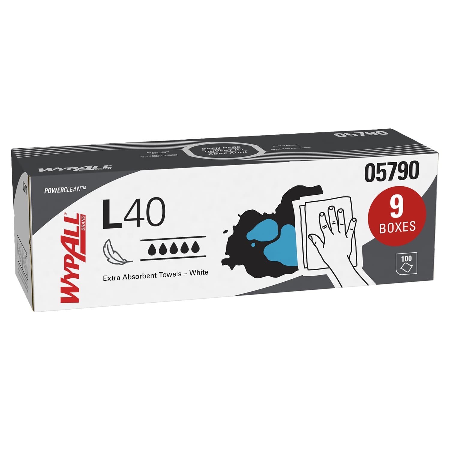 WIPES WYPALL L40 100EA W E KIM-05790