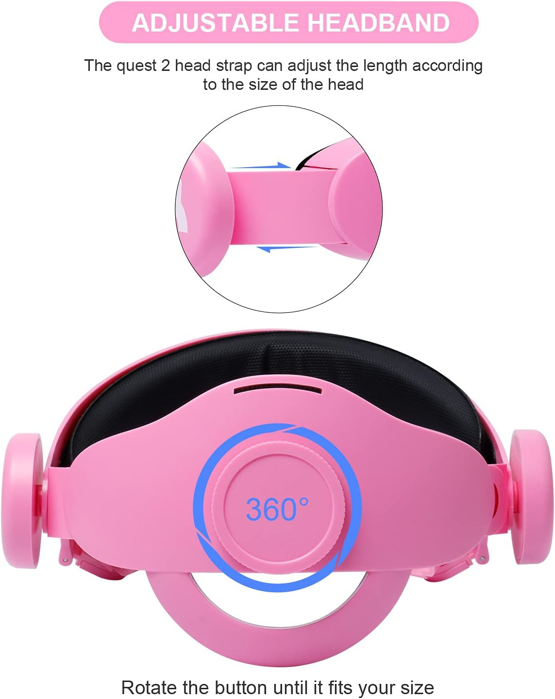 VR Adjustable Head Strap for Oculus Quest 2 Skins Cute Accessories with Silicone