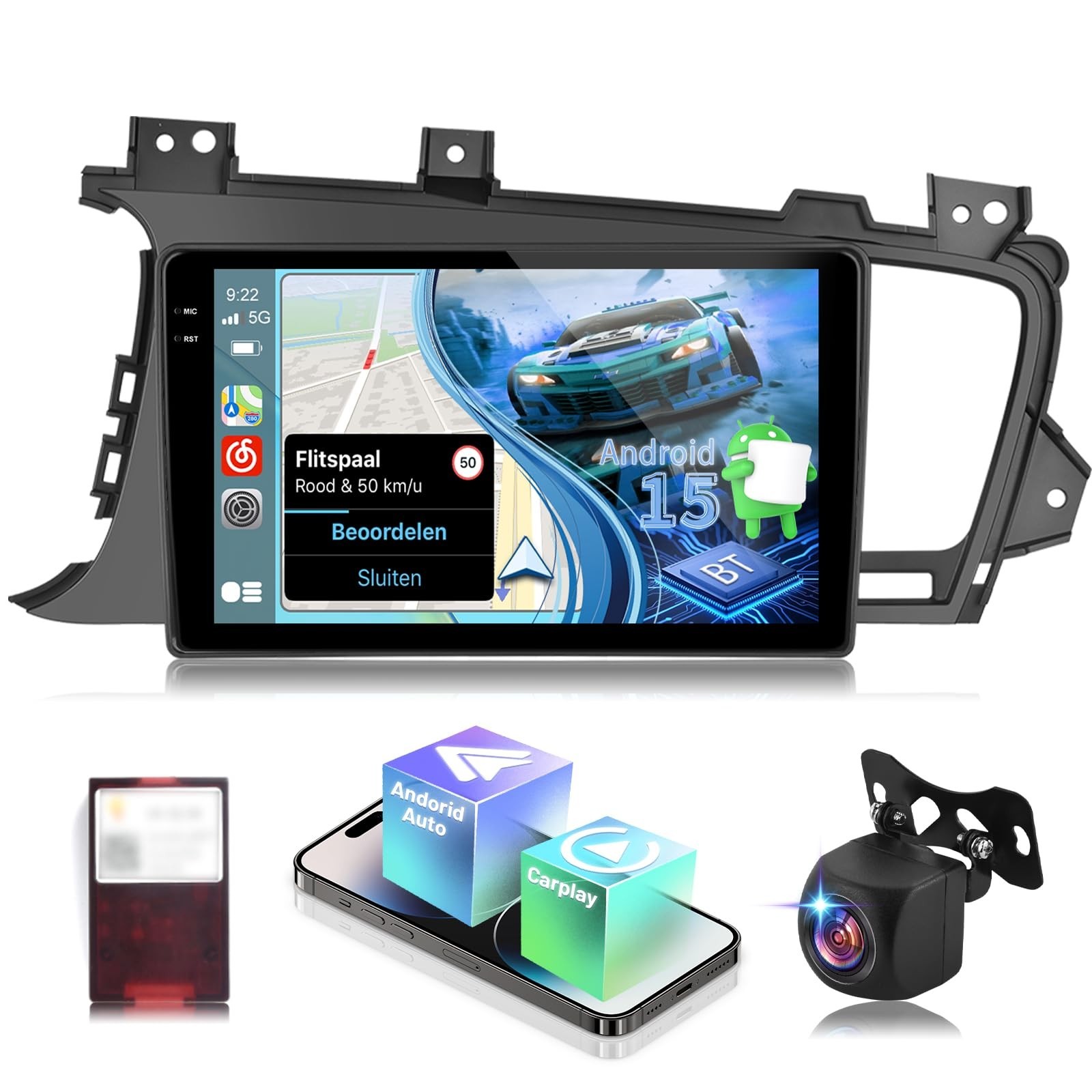 [4+128G] NHOPEEW Upgrade Radio for Kia Optima K5 2010-2013: 9 inch Incell Tou...