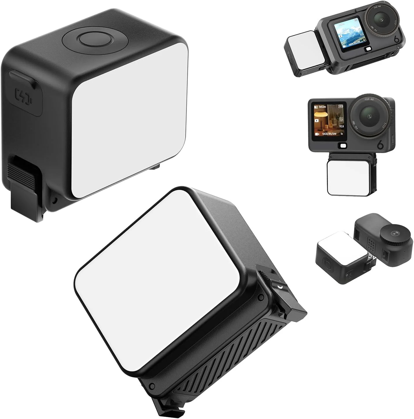 Vlogging Light for DJI Osmo Nano/Osmo Action 6, ULANZI LM24 Waterproof Magnetic