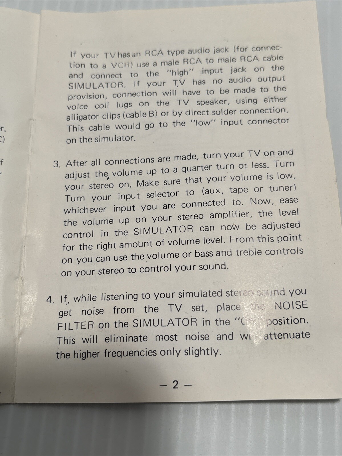 tv stereo sound simulator philmore VS250 (w)