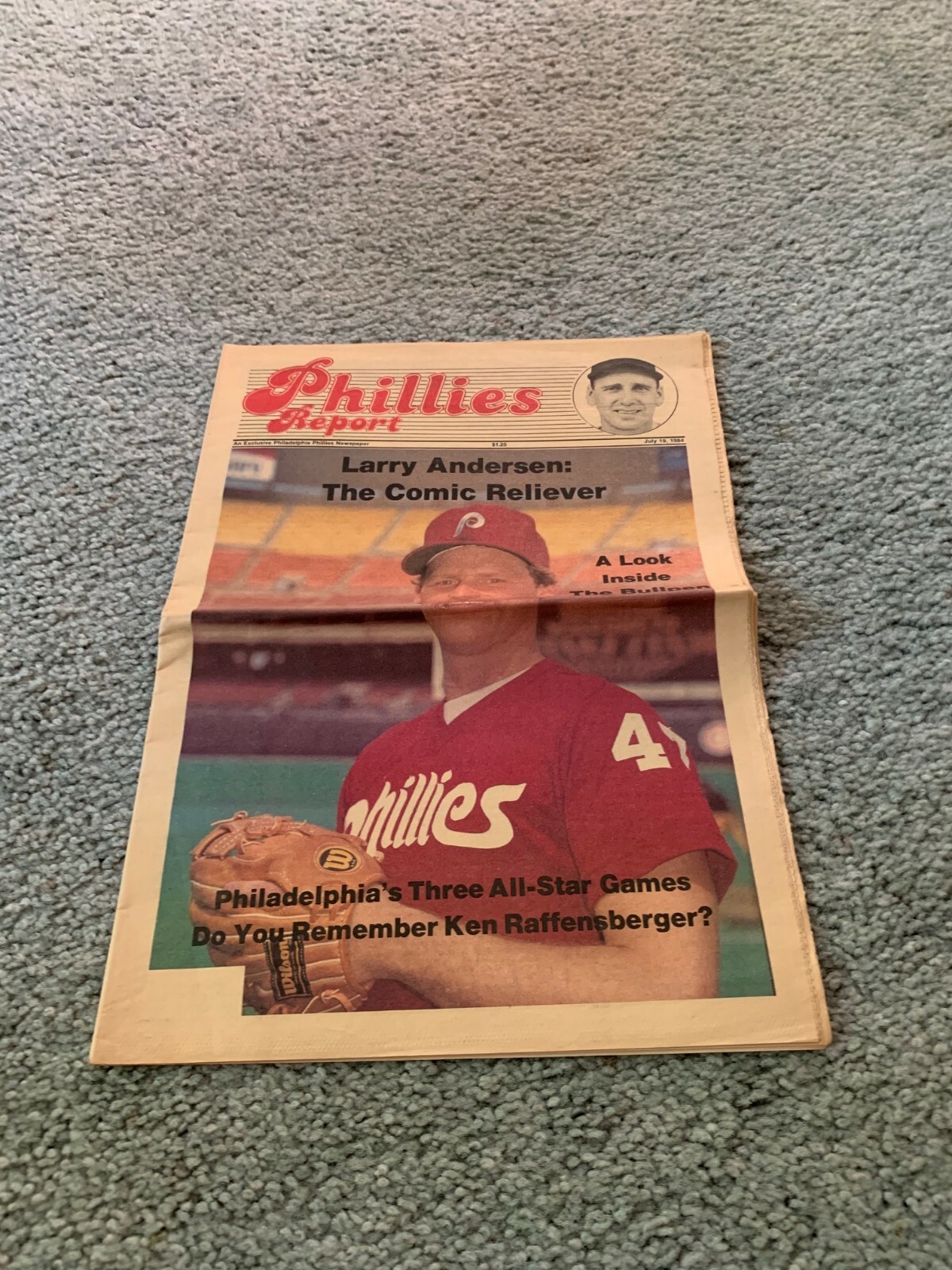 1984 Philadelphia Phillies Report Baseball Newspaper Larry Andersen Cover