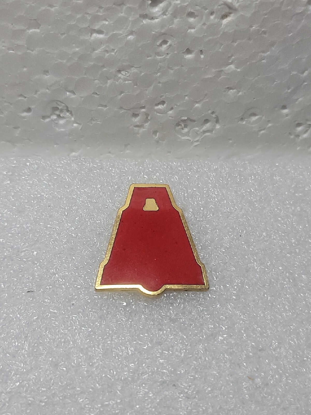 19th Corps Bell WW2 V-2 US Army Military Red Enamel Gold Coloring Clutch Backs