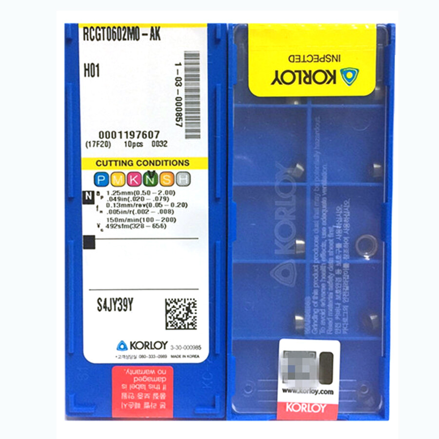 KORLOY RCGT0602MO-AK H01 Carbide Inserts CNC TOOL