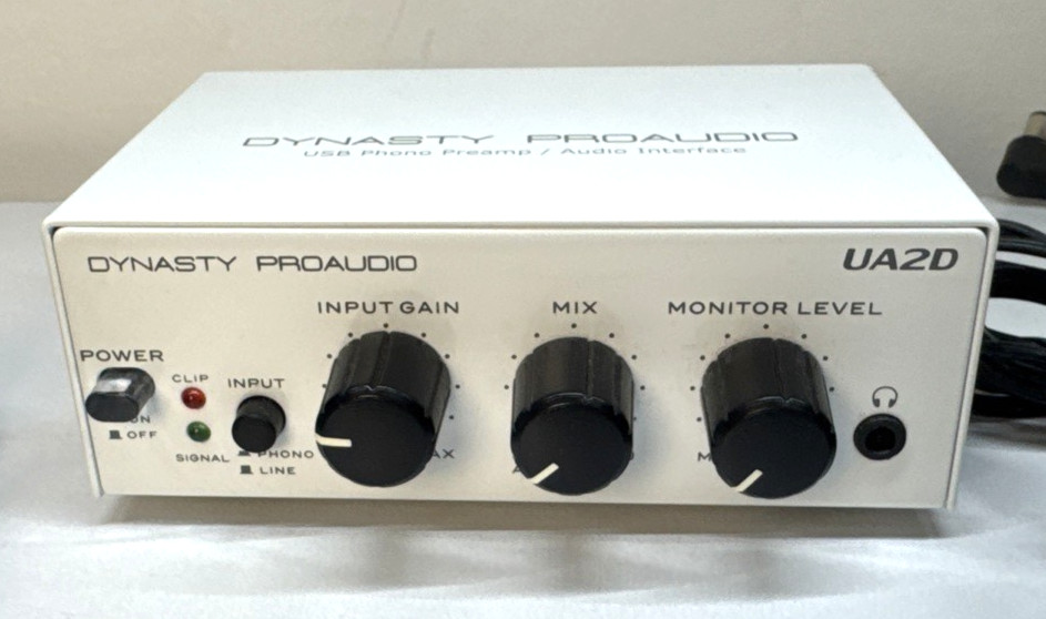 Dynasty ProAudio USB Phono Preamp/Audio Interface A/D RIAA Moving Magnet UA2D