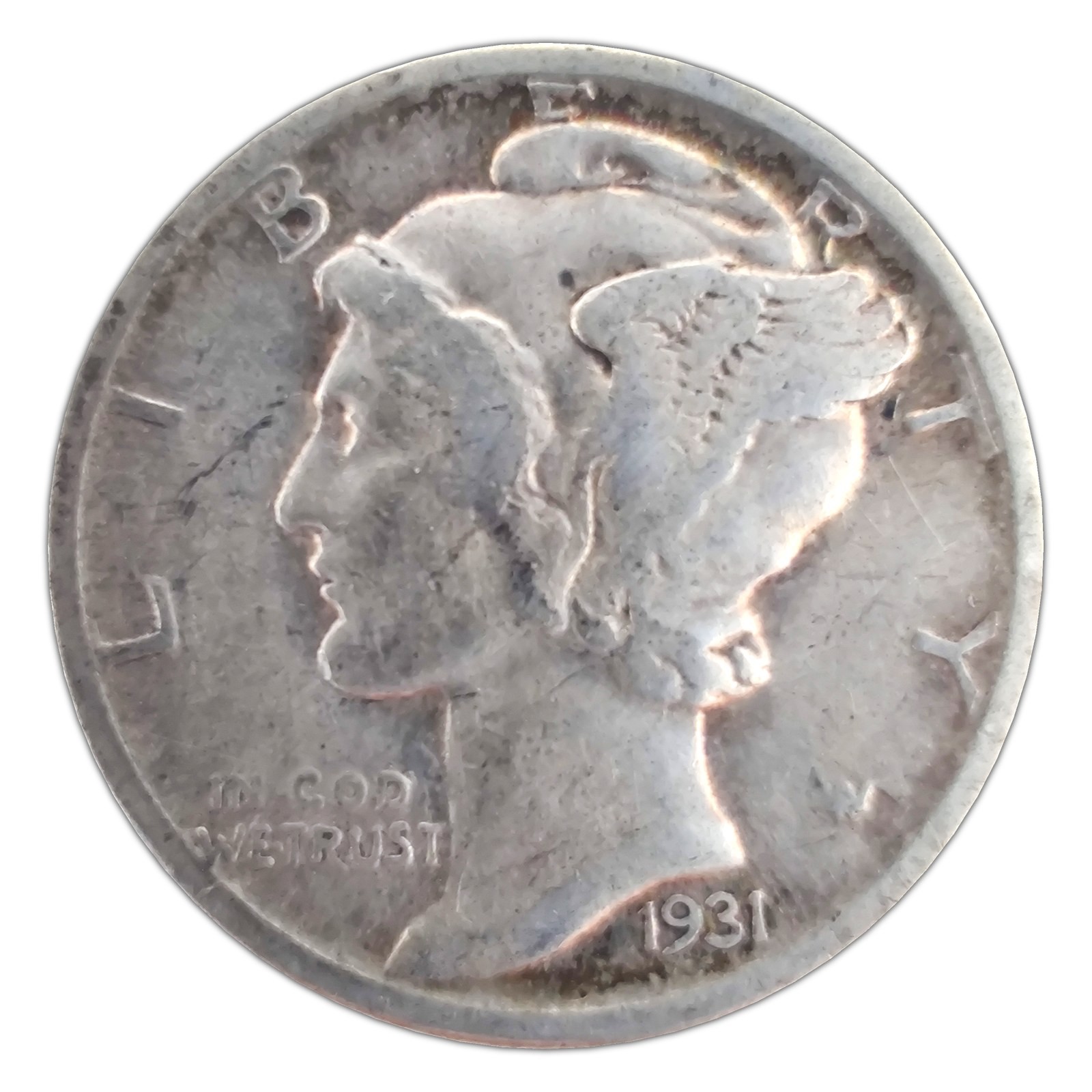 1931-P Mercury Dime VG Very Good 90% Silver