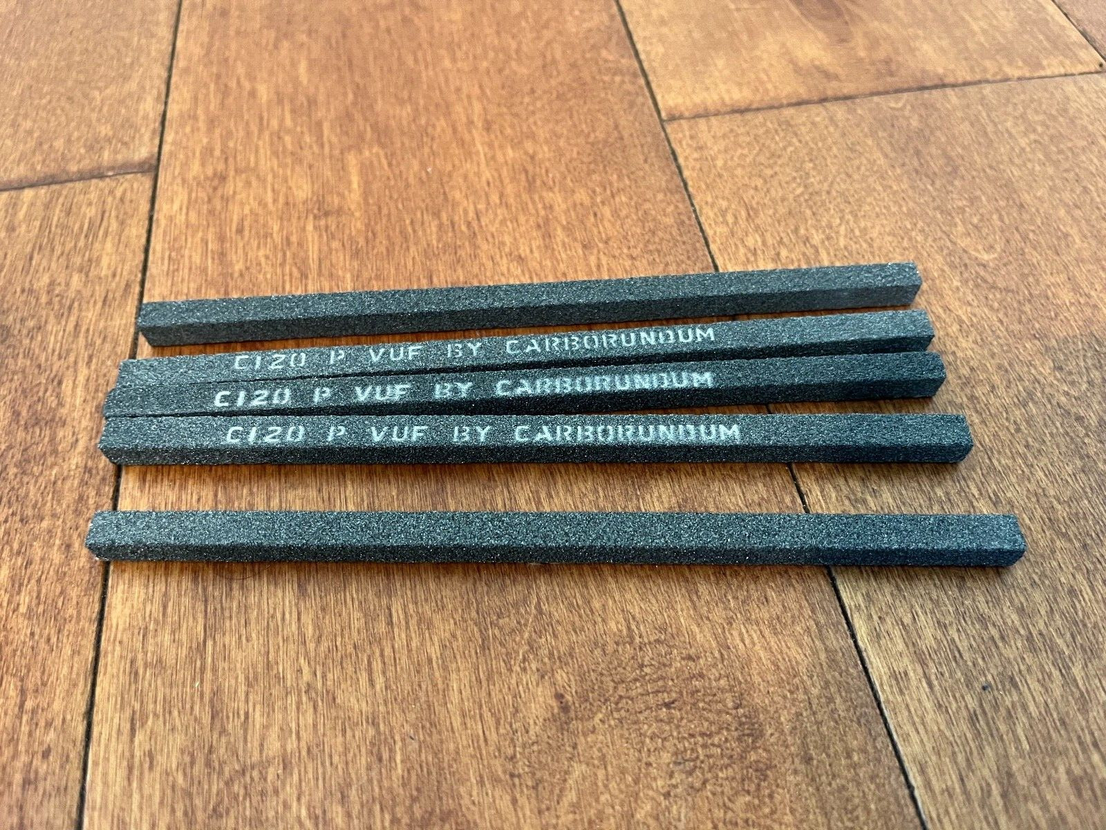 5 pcs. Carborundum USA, 6" x 1/4 x 1/4" sharpening-Dresser stone/Sticks-C120 VUF