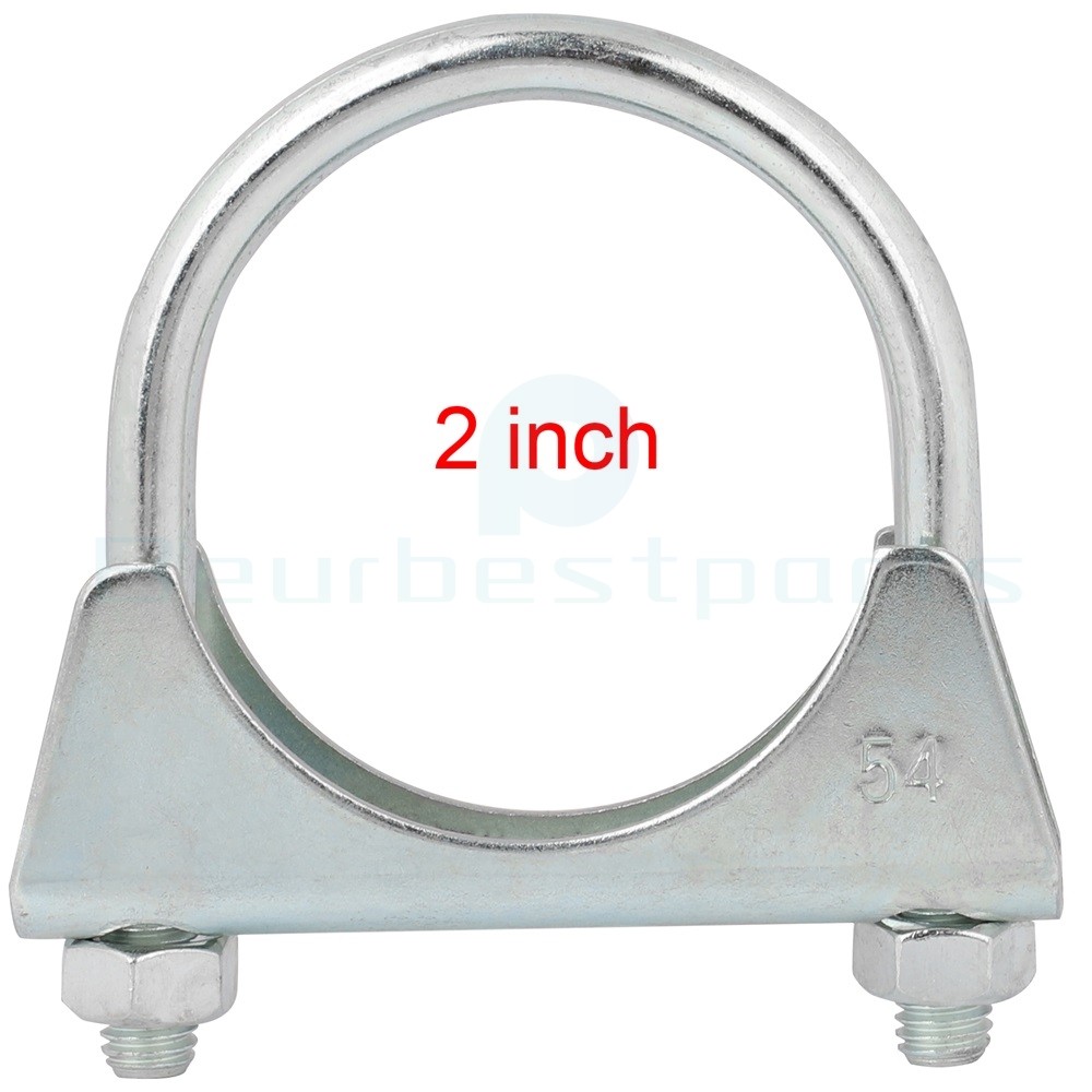 2" Inch Exhaust Hanger Muffler U Bolt Clamp Iron Saddle