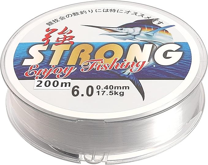200M Nylon Fishing Line, 0.4mm Clear Monofilament - 6.0 Spool for Fishing & Craf