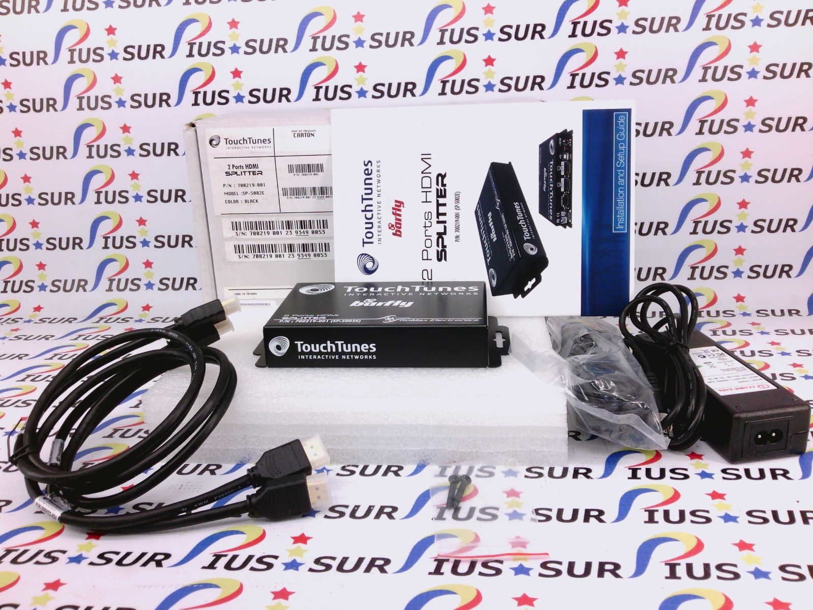 NSOP TOUCHTUNES BARFLY GOMAX 2 PORTS HDMI SPLITTER 700219-001 SP5002E 700219001
