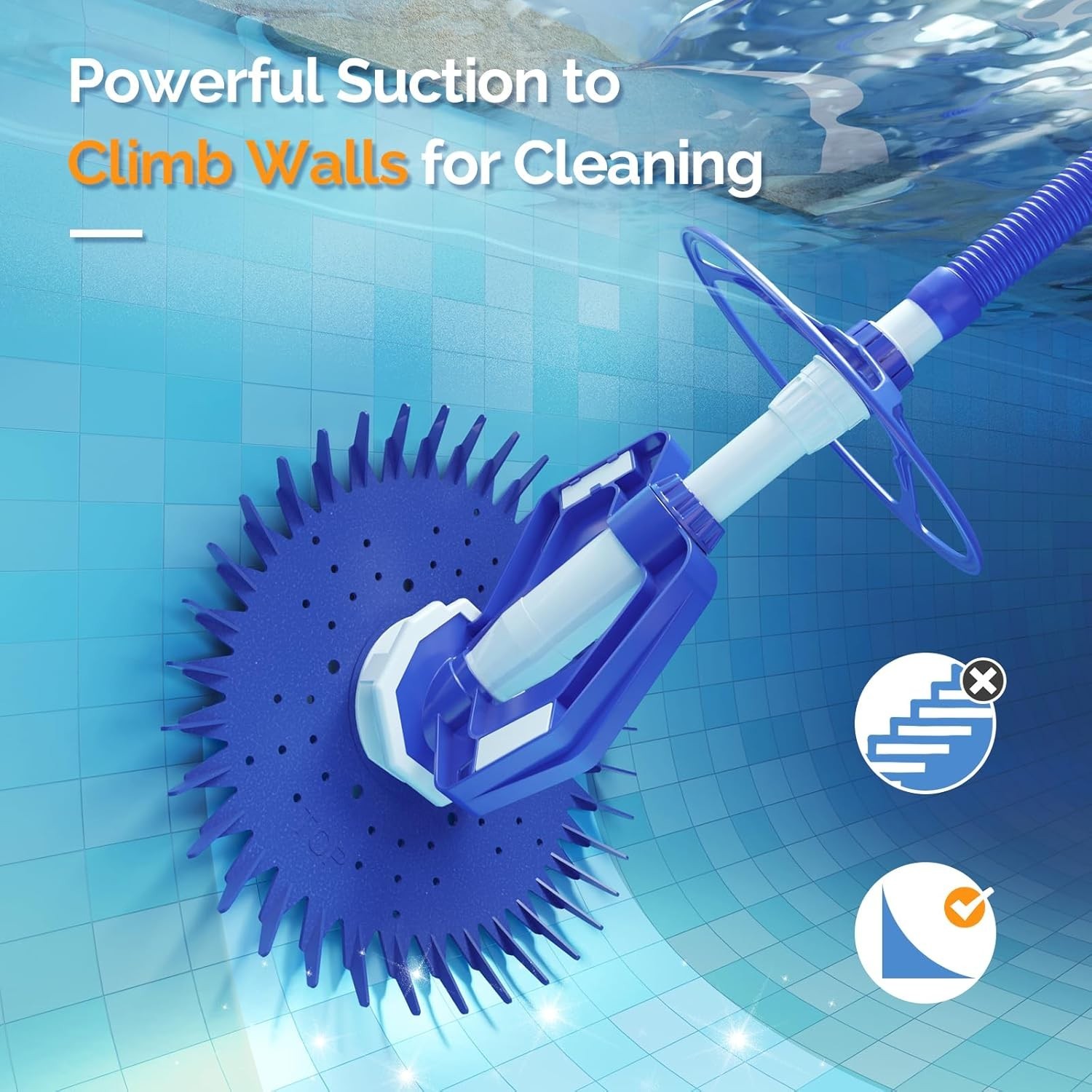 Pool Vacuum Cleaner Automatic Sweeper Swimming Pool Creepy Crawler Vacuum wit...