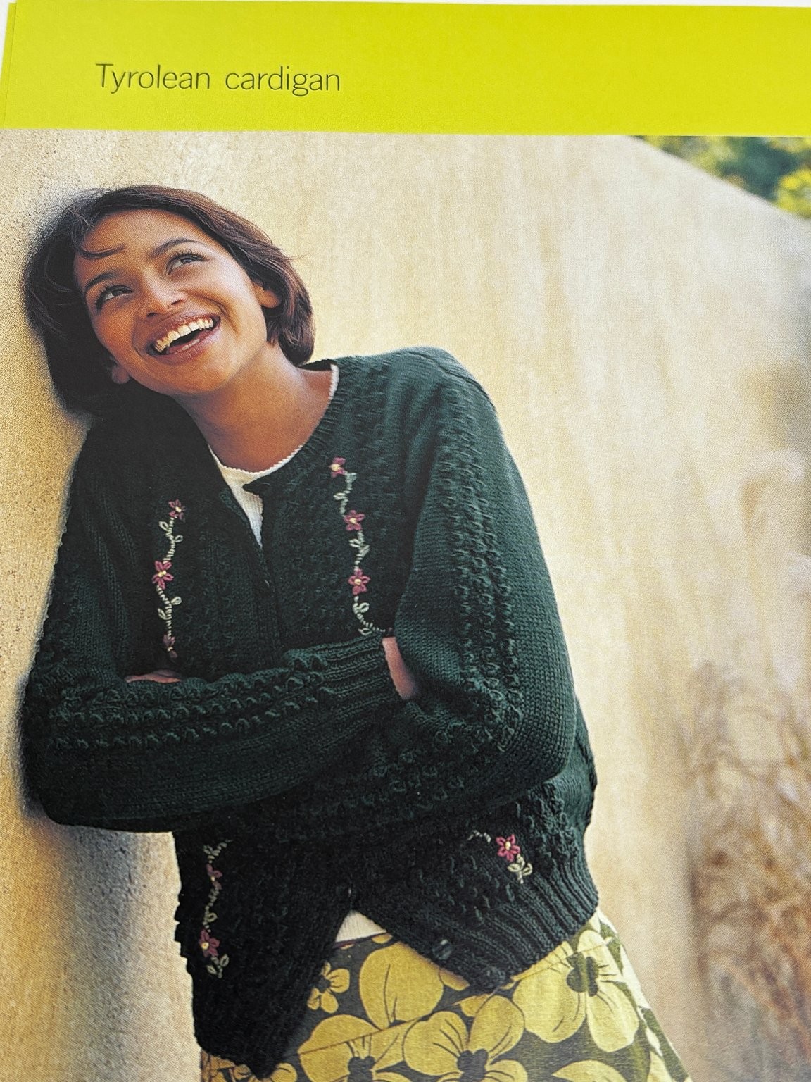 Tyrolean Cardigan Knitting Pattern Small-Large Pages from Book
