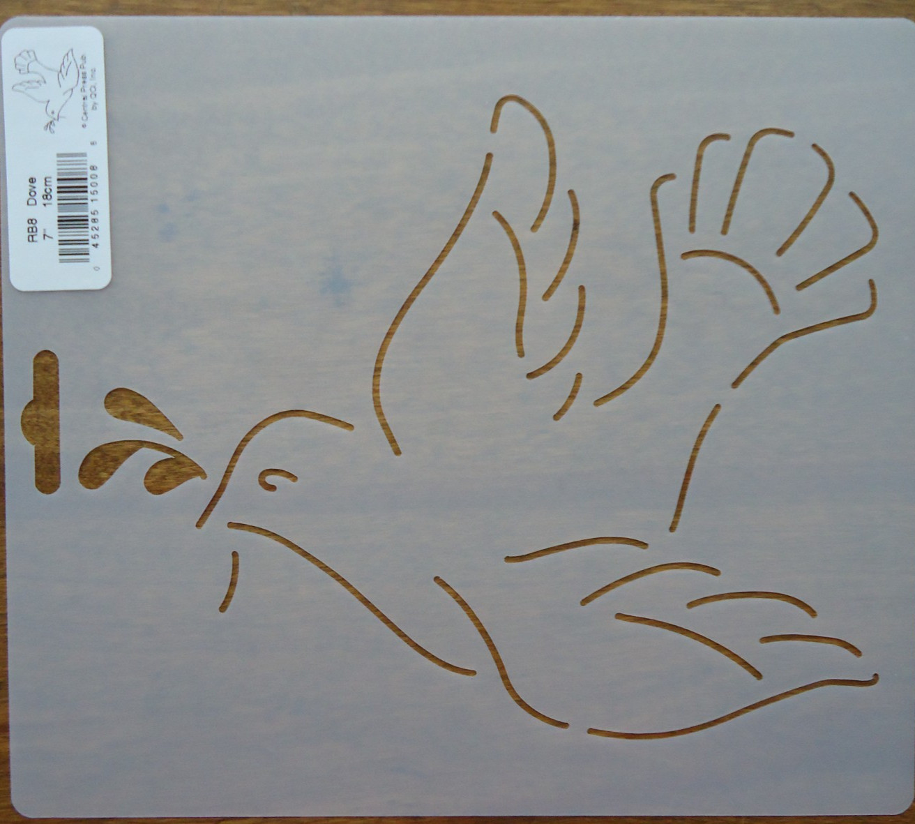 Stencil Quilting Dove 7" 18cm QC sew quilt template RB8 bird stitch fly wedding
