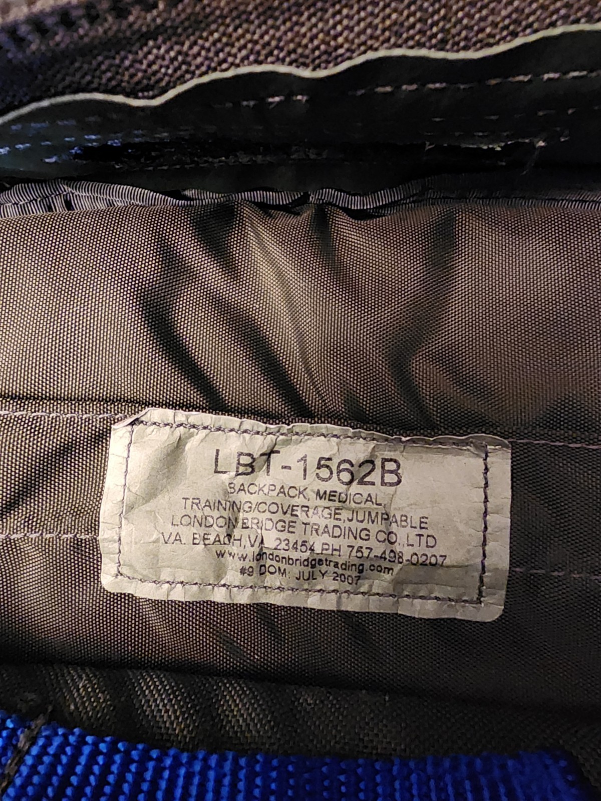 Military Mdical Jumpable Backpack. Never Used. LBT-1562B