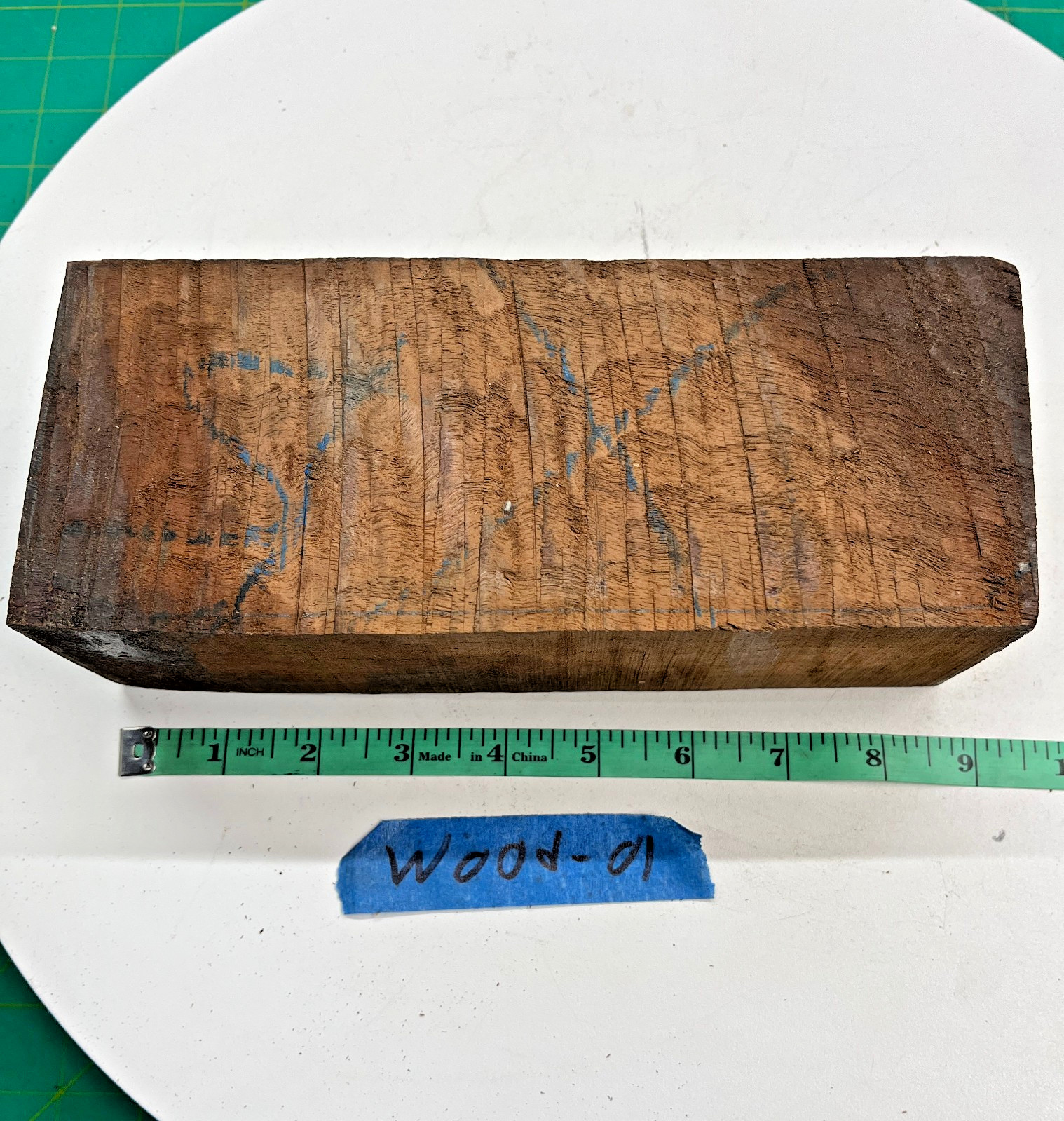 Walnut Burl Wood Block Handle Material For Knife Makers Knives - Unfinished