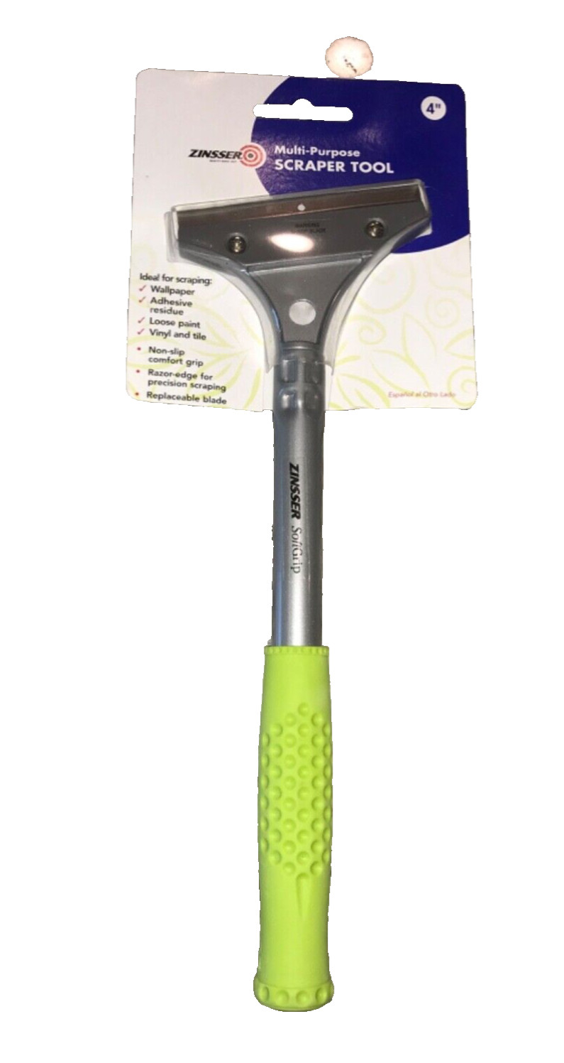 ZINSER NEW 4” SCRAPER TOOL MULTIPURPOSE NON-SLIP COMFORT GRIP 4 WALLPAPER PLUS