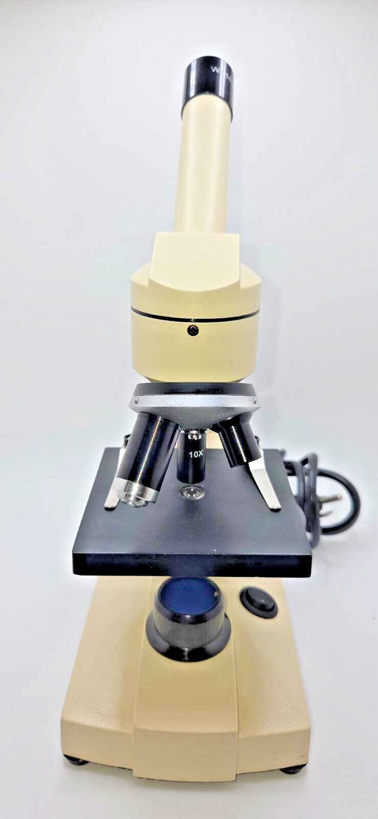 Vintage Student Microscope WF10X Eyepiece 4X 10X 40X Objectives (#0008)