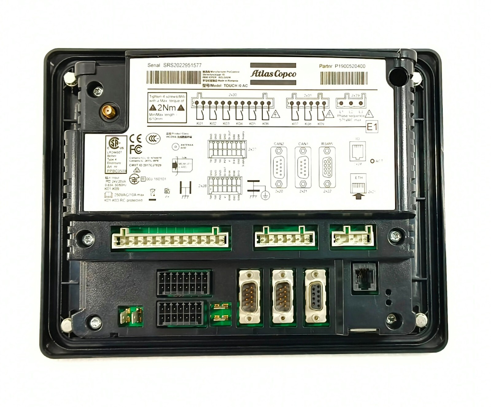 ATLAS COPCO MK5S TOUCH DISPLAY CONTROLLER P1900520400