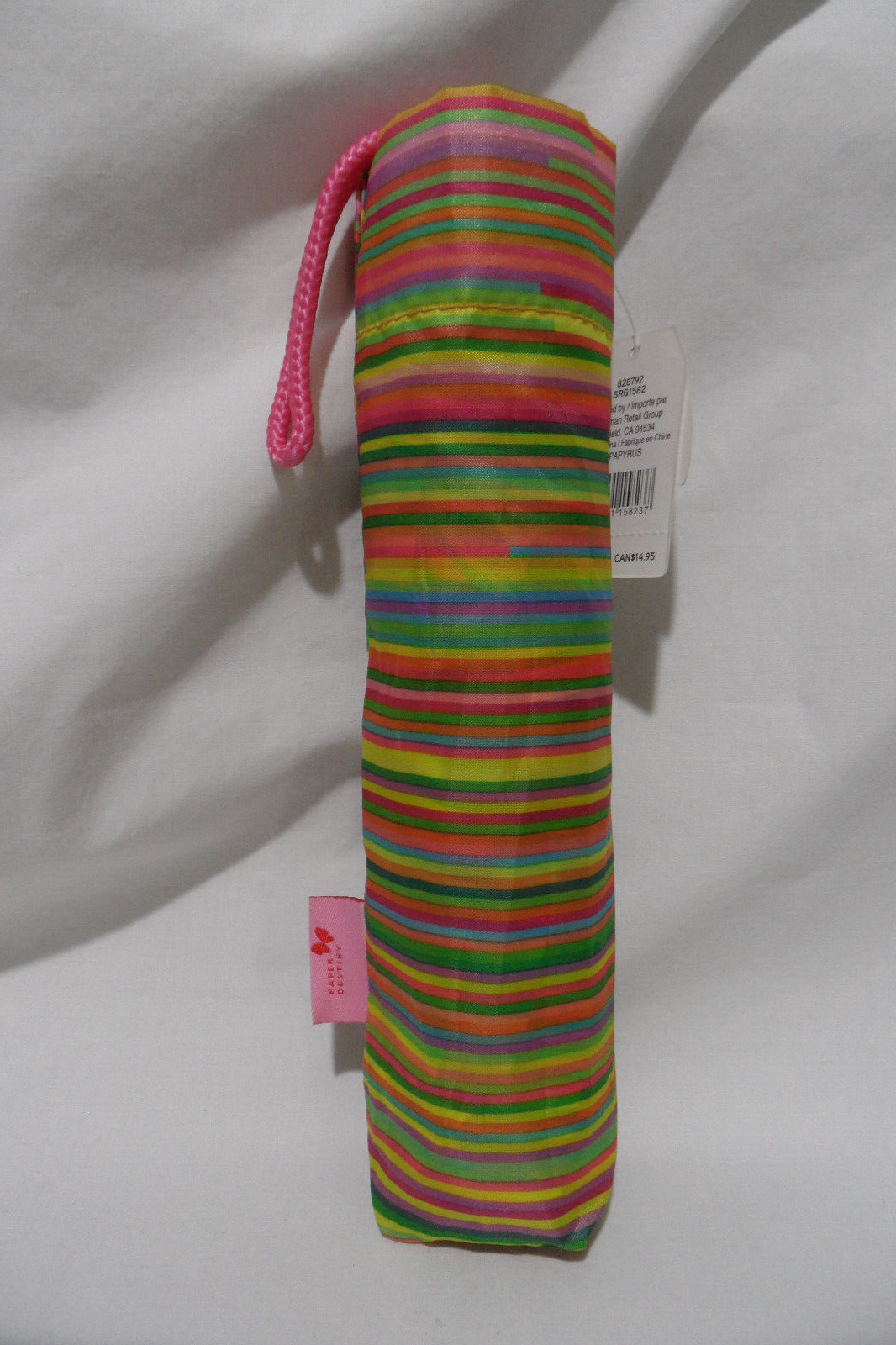 PAPER DESTINY rainbow pinstripe umbrella NWT
