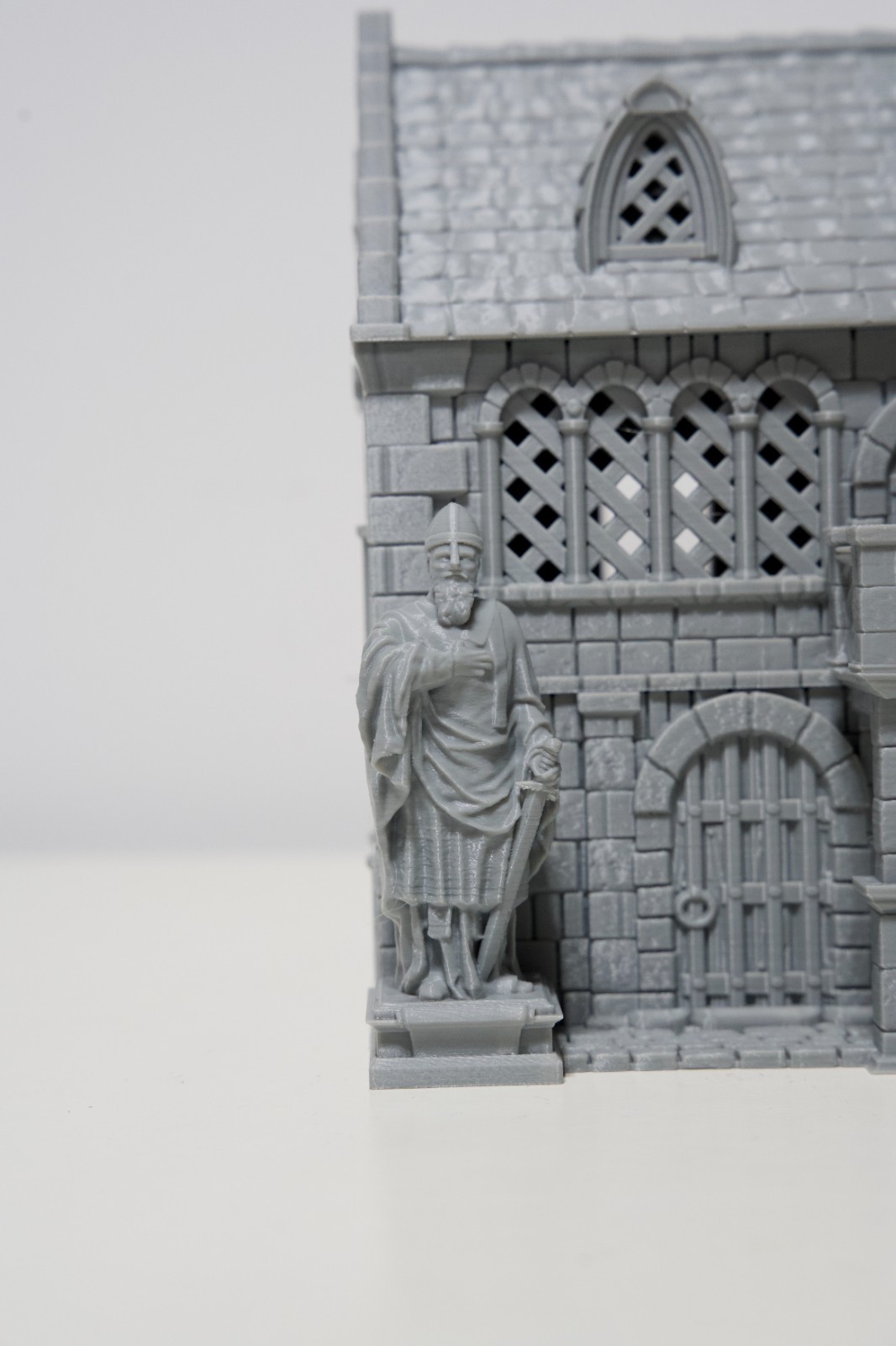 Wargaming Tabletop Stone House With Balcony - 3D Printed