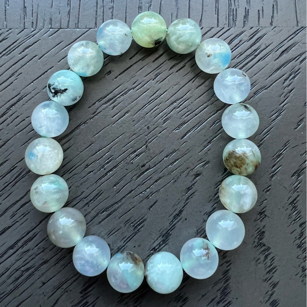 Azurite with quartz bracelet 11mm