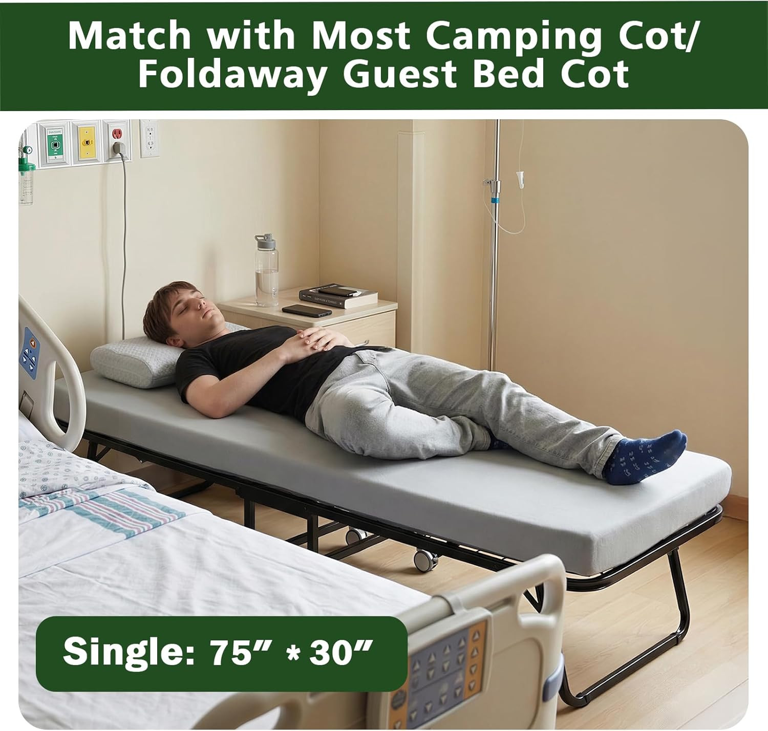 Extra Thick Supportive Foam Camping Mattress with Travel Bag | 3.5" Think