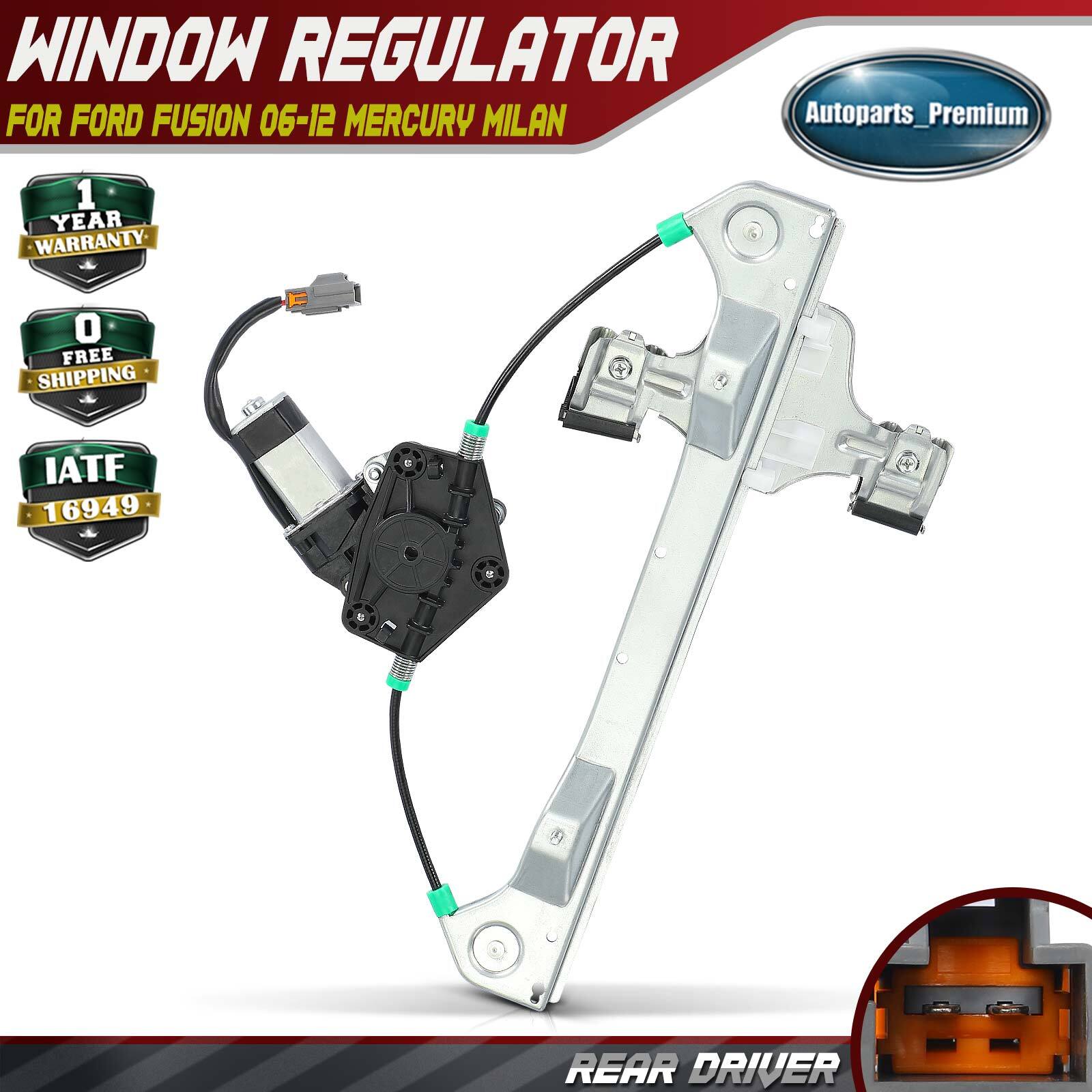Rear Left Power Window Regulator with Motor for Ford Fusion 06-12 Mercury Milan