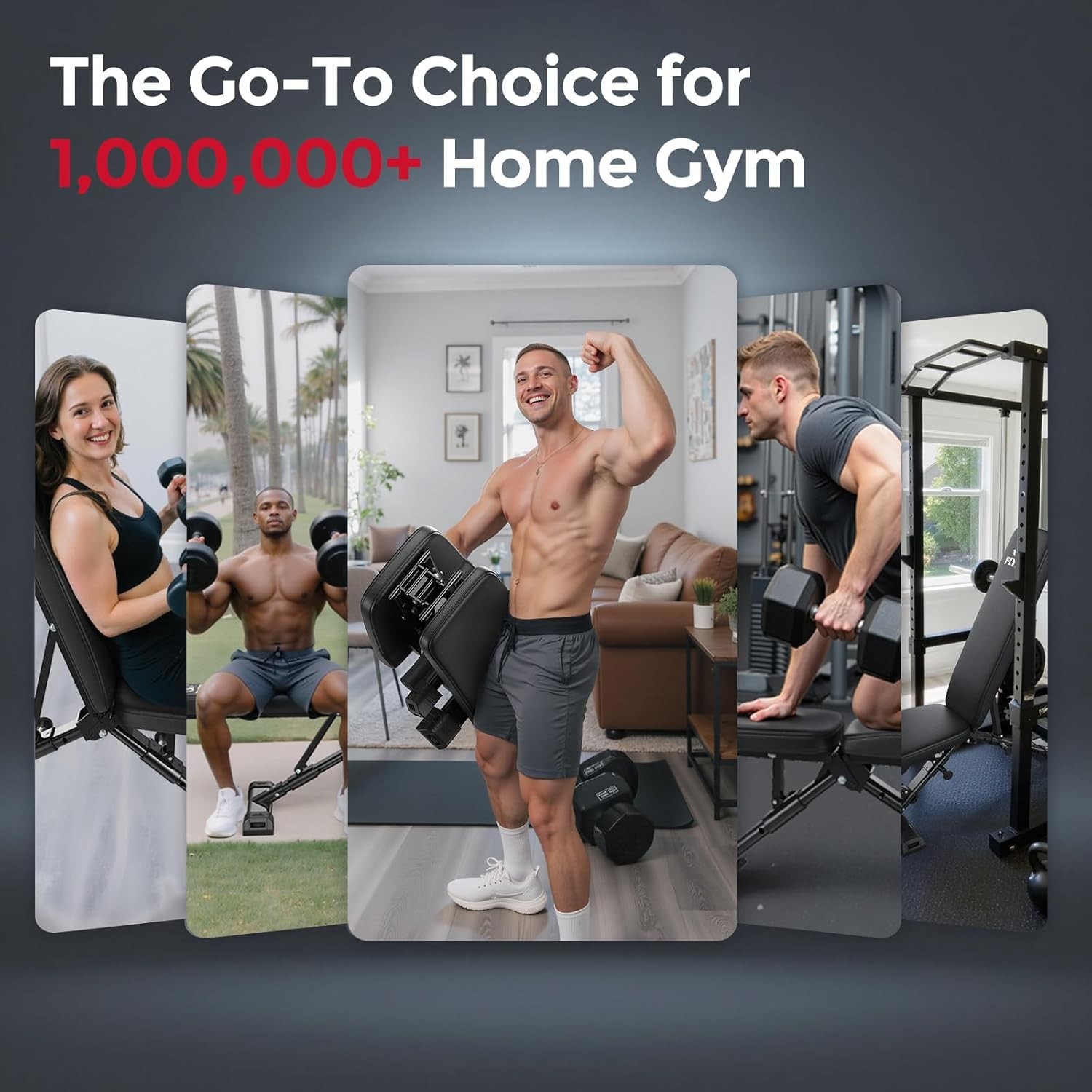 FLYBIRD Adjustable Weight Bench, Foldable