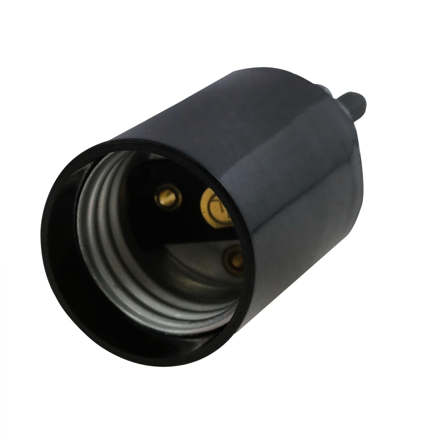 PIYANYO Black E26 Button Switch On/Off Lamp Socket, Rotatable Knob,