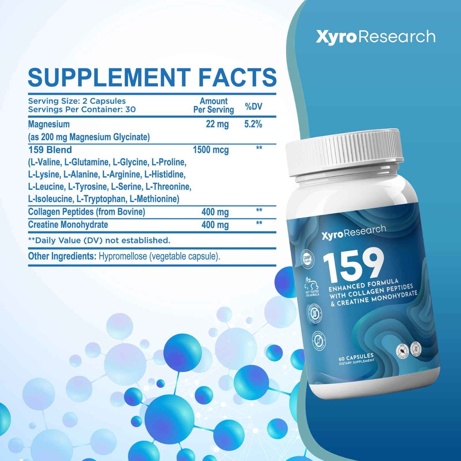 Xyro Research 159 Capsules 1500mcg - 159 Supplement