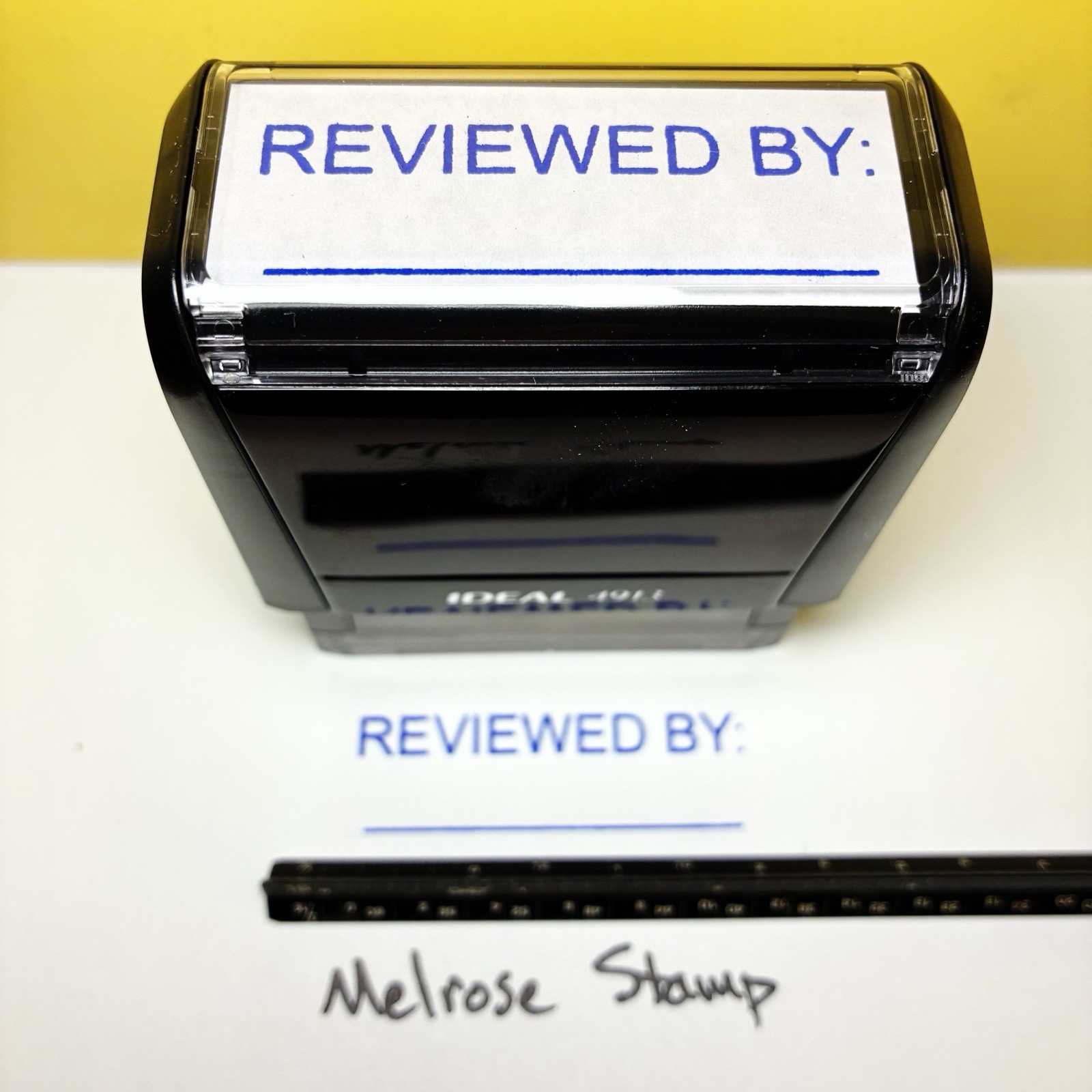 Reviewed By Rubber Stamp Blue Ink Self Inking Ideal 4913