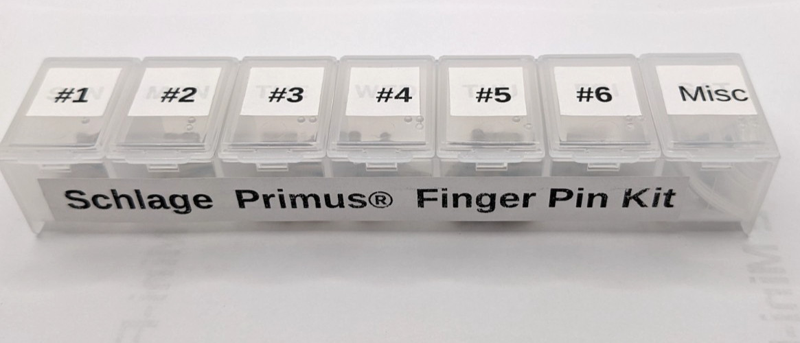 Schlage Primus Finger Pin Mini-Kits w/ sidebars, & Springs, Large & Small size