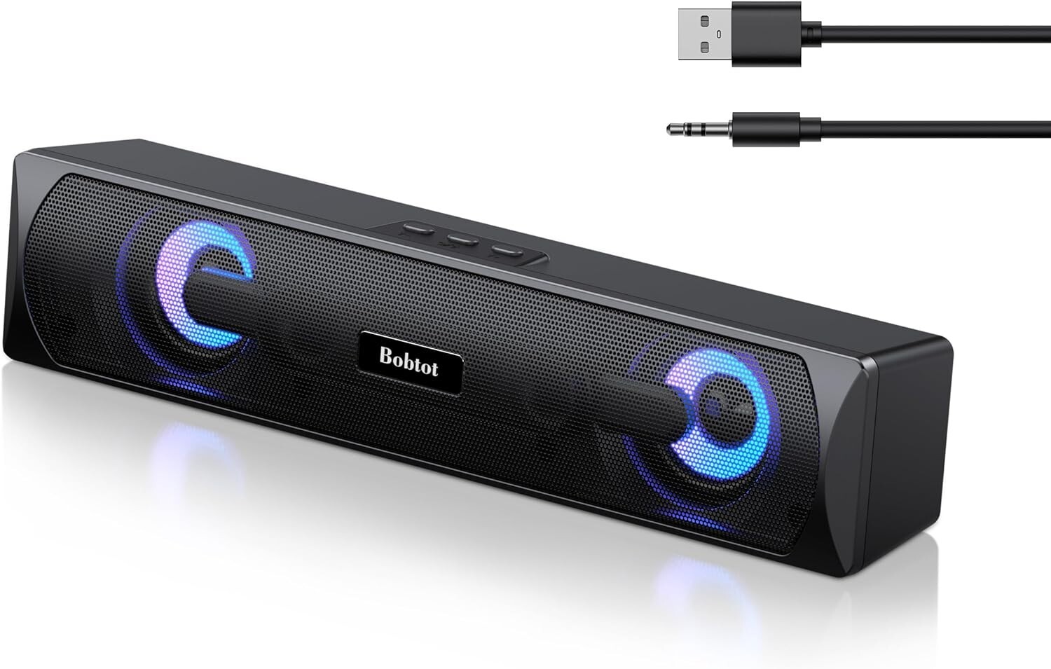 Computer Speaker Desktop Sound Bar Stereo Sound External RGB HiFi PC Speaker