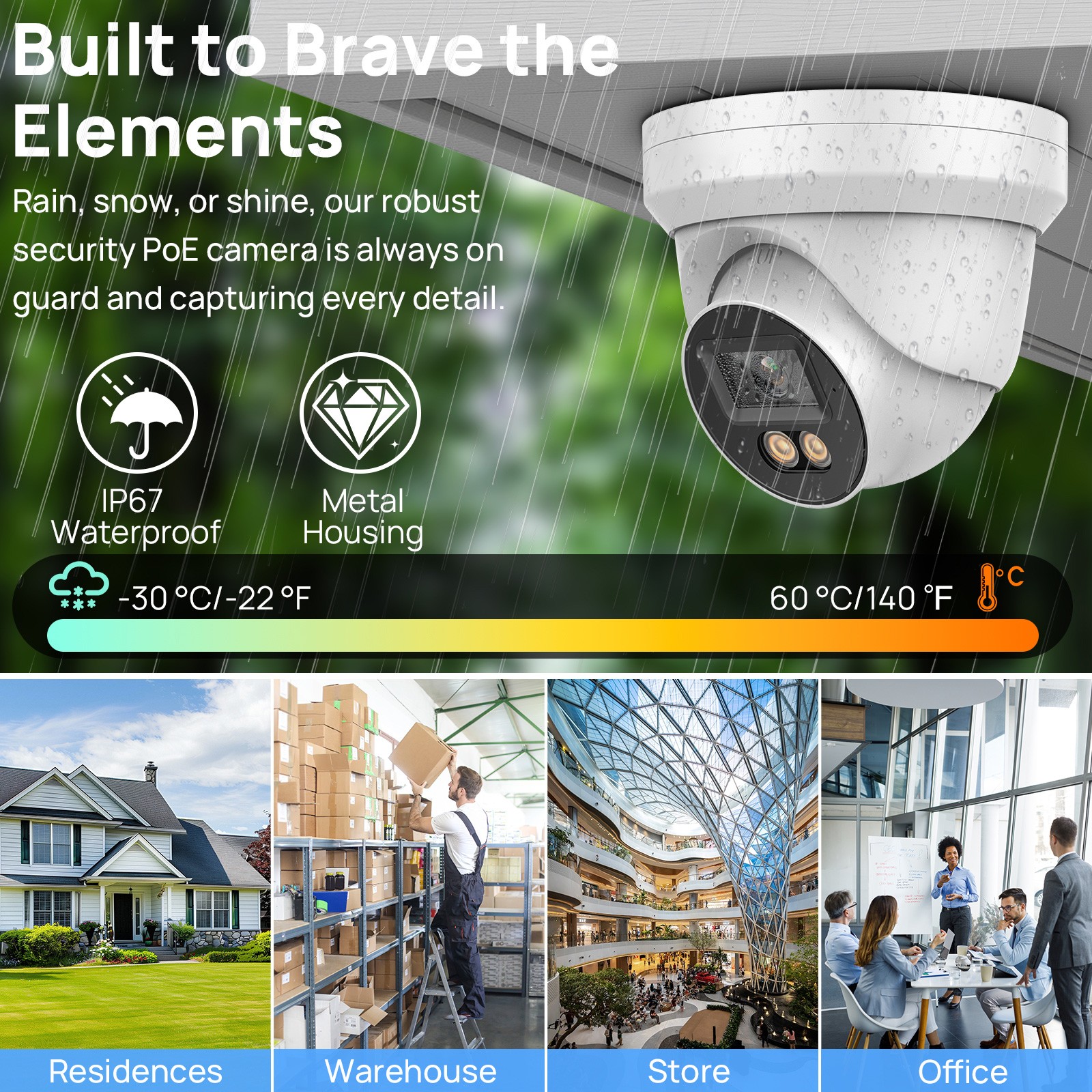 NEW VIKYLIN Full Color Turret POE 8MP 4K IP Camera Onvif Security Factory Direct