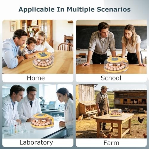 Incubators for Hatching Eggs, Egg Incubator with Automatic Egg Turning and Humid