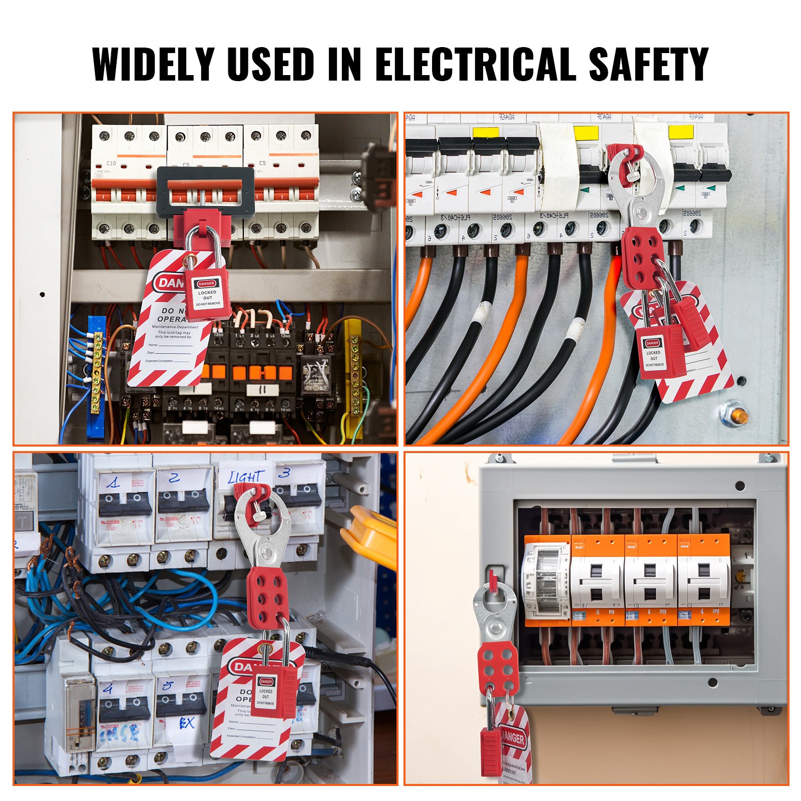 VEVOR 59 PCS Electrical Lockout Tagout Kit Safety Padlocks Hasps Tags Ties Locks