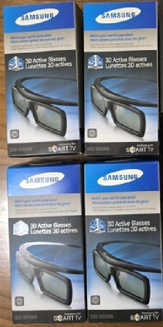 FOUR Samsung SSG-3050GB 3D Active Glasses Black *SHIP NEXT DAY